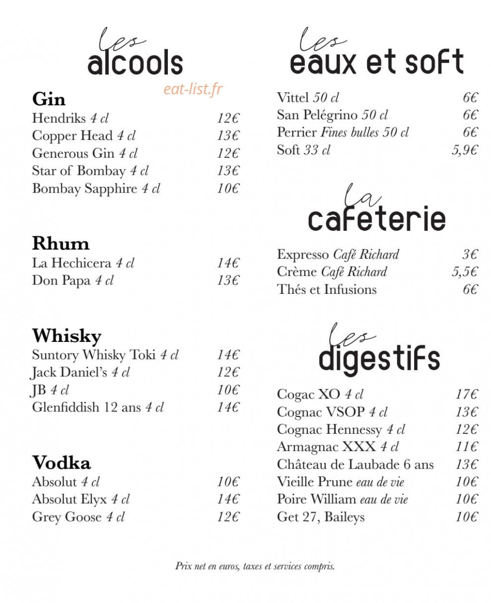 Le Seafood — carte page 9