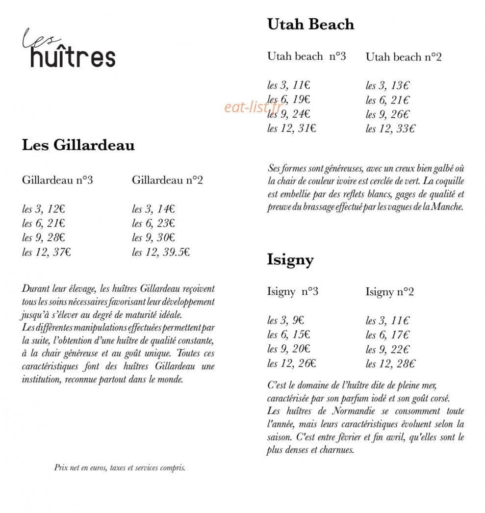 Le Seafood — carte page 6