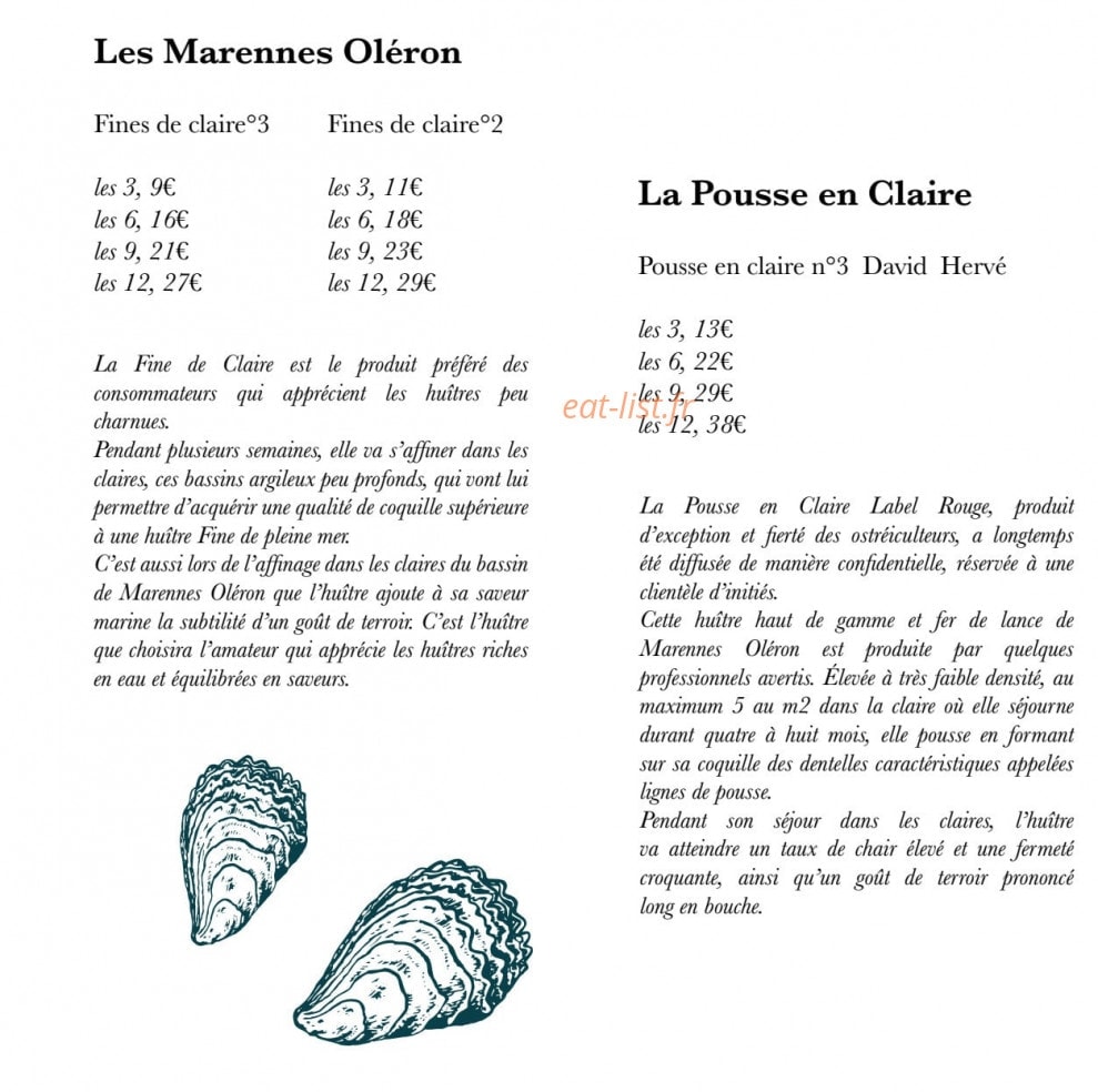 Le Seafood — carte page 7