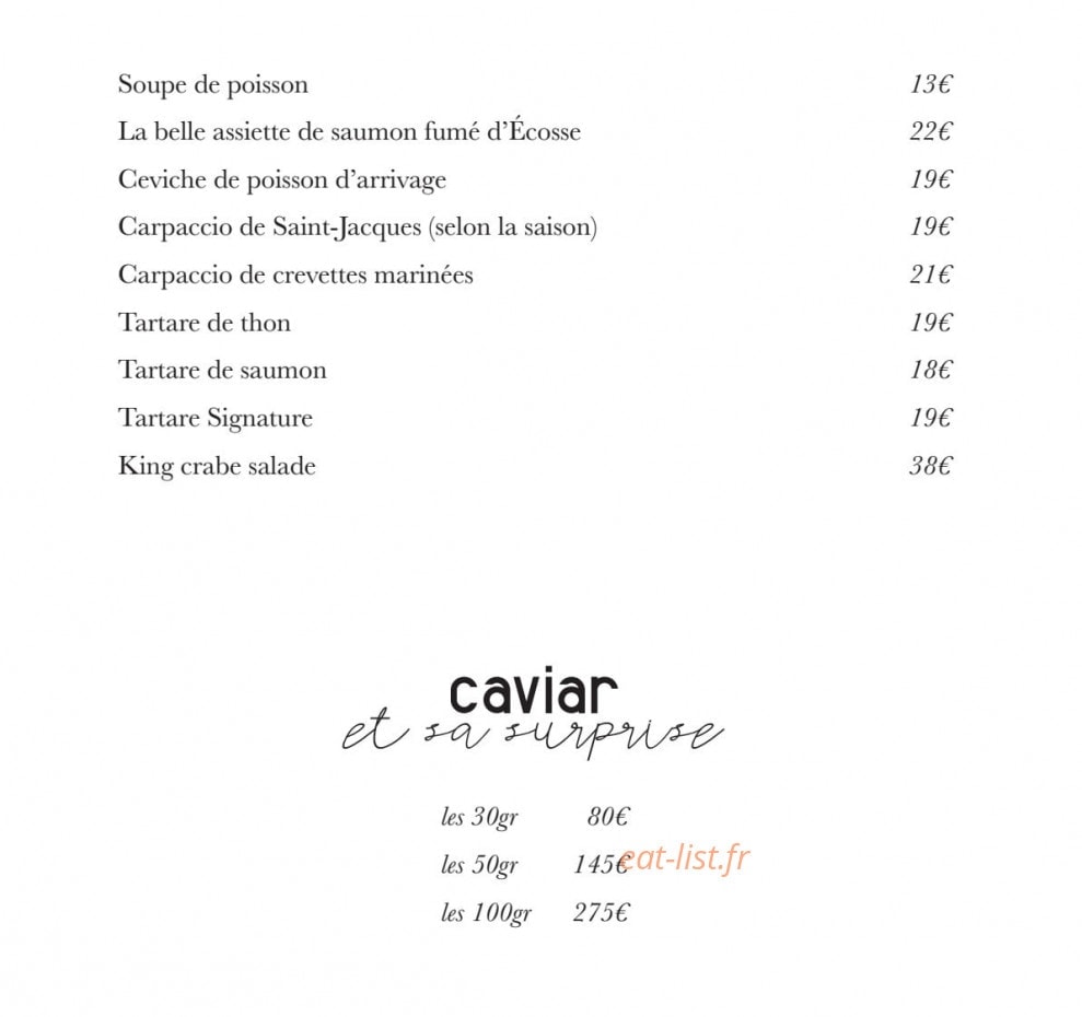 Le Seafood — carte page 2