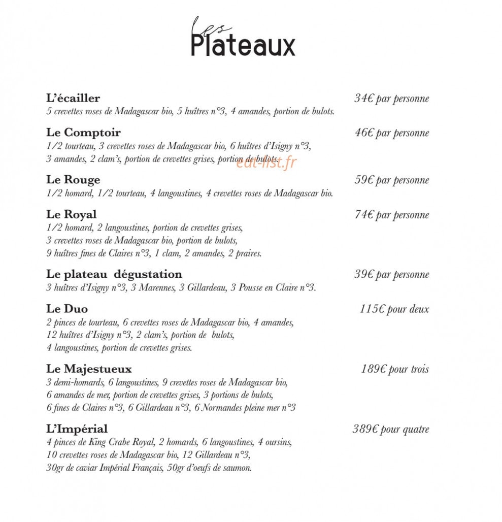 Le Seafood — carte page 5
