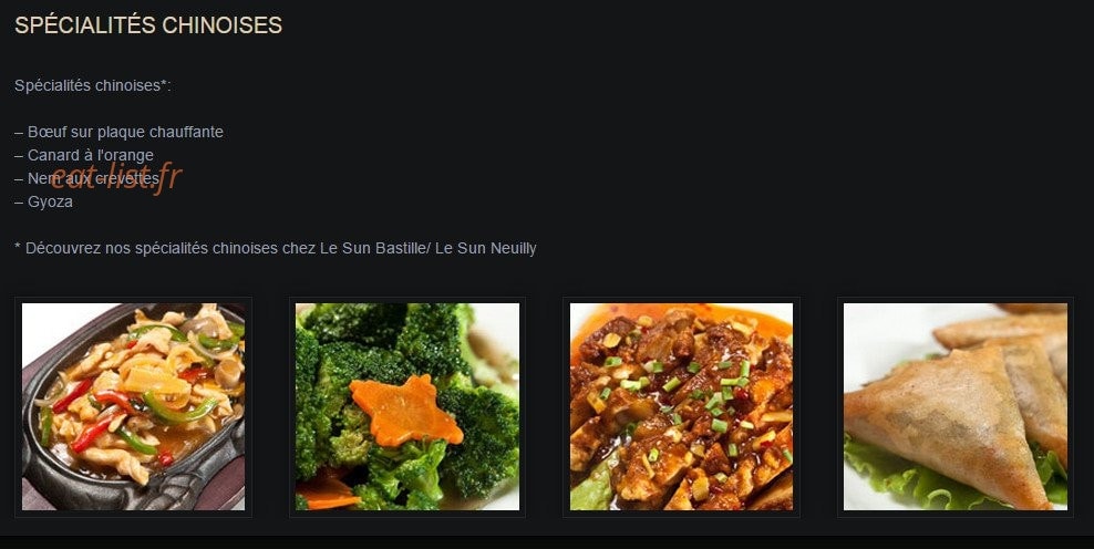 Le sun cafe — carte page 3