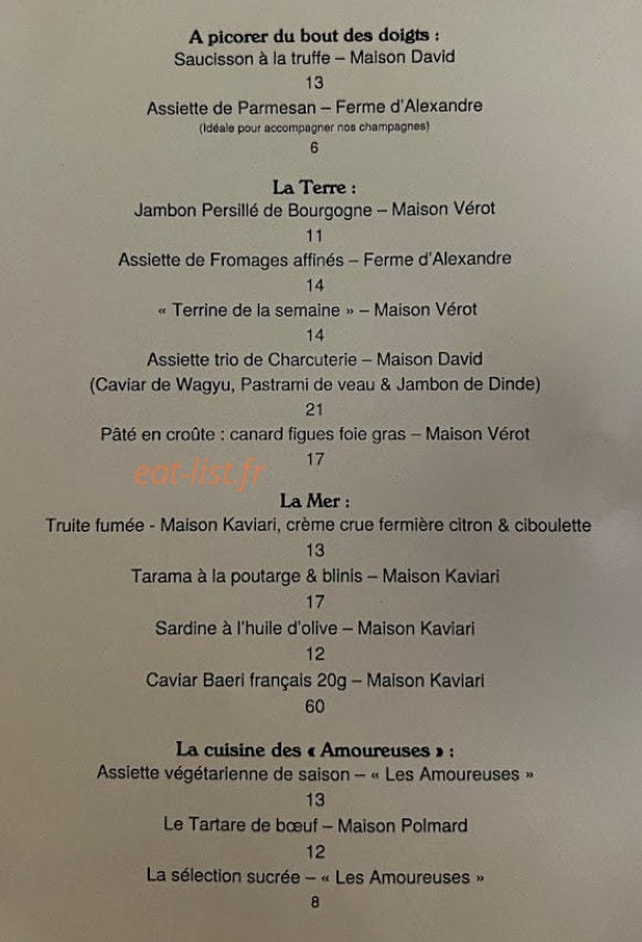Les Amoureuses — carte page 1