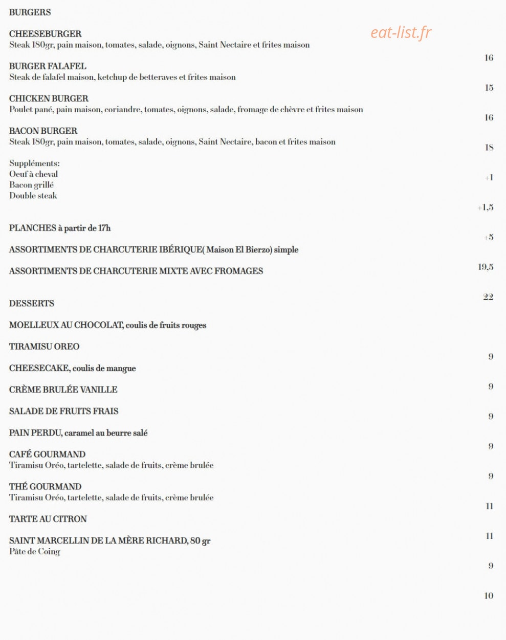 Little Café — carte page 2