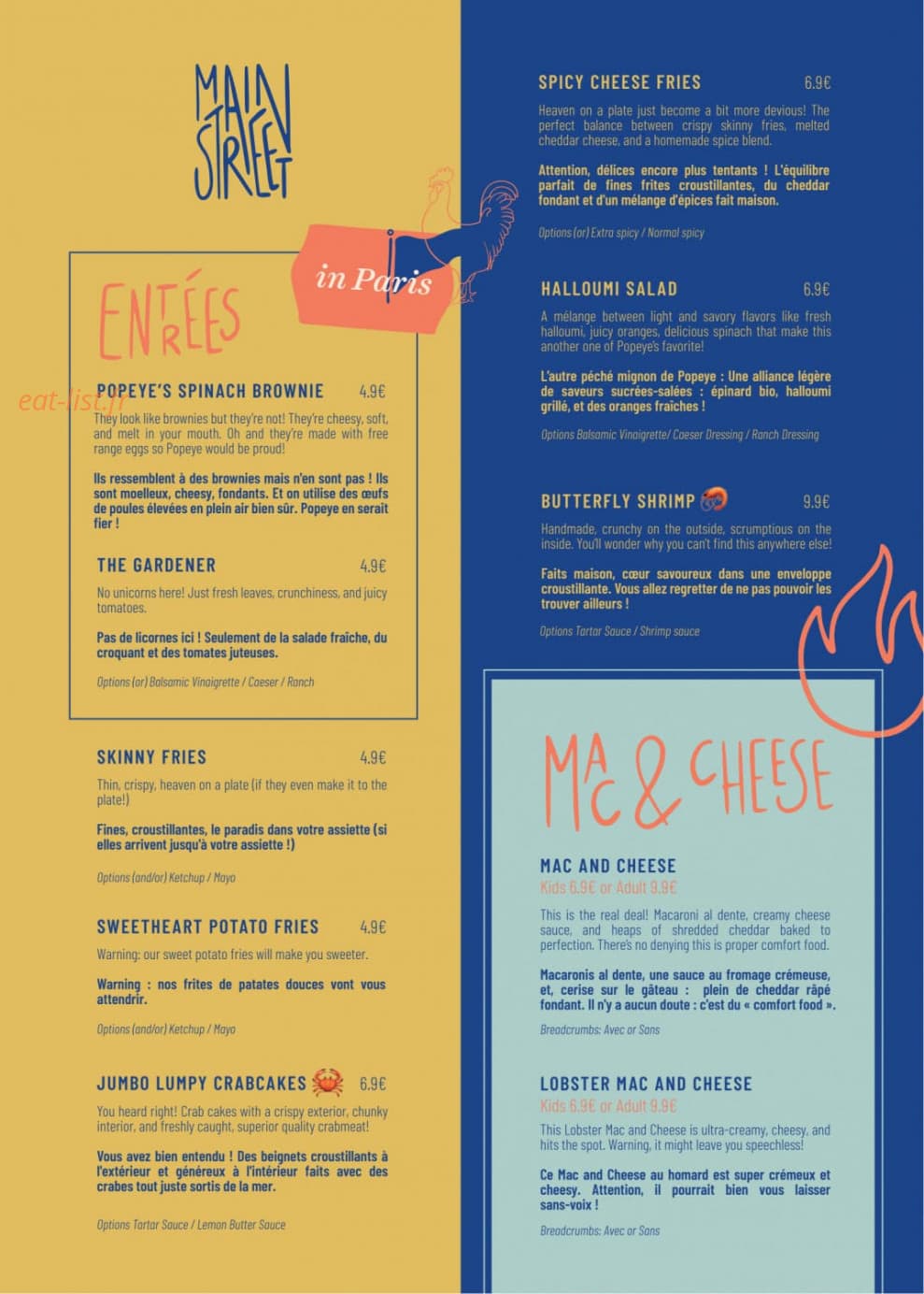 Main Street - Surf and Turf — carte page 1