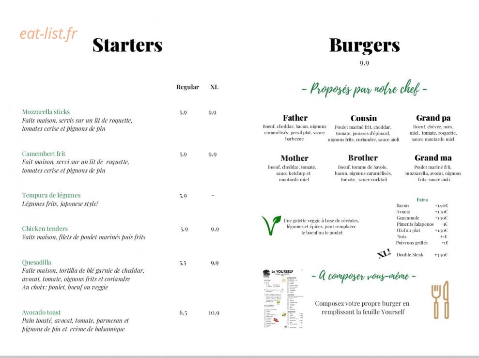 Meating corner — carte page 4