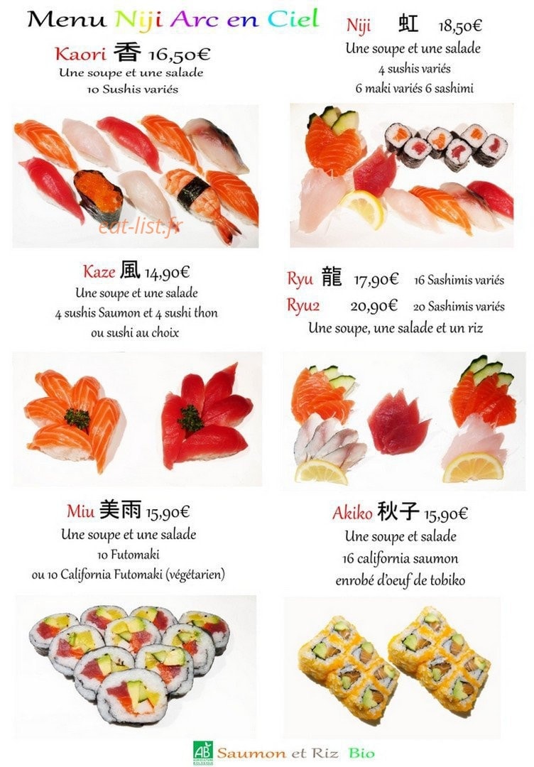 Niji sushi — carte page 6