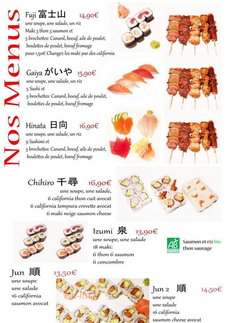 Niji sushi — carte page 5