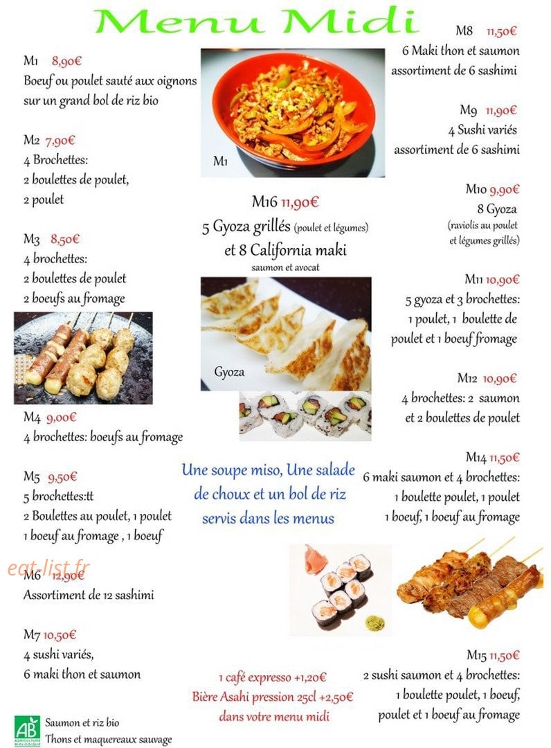 Niji sushi — carte page 8
