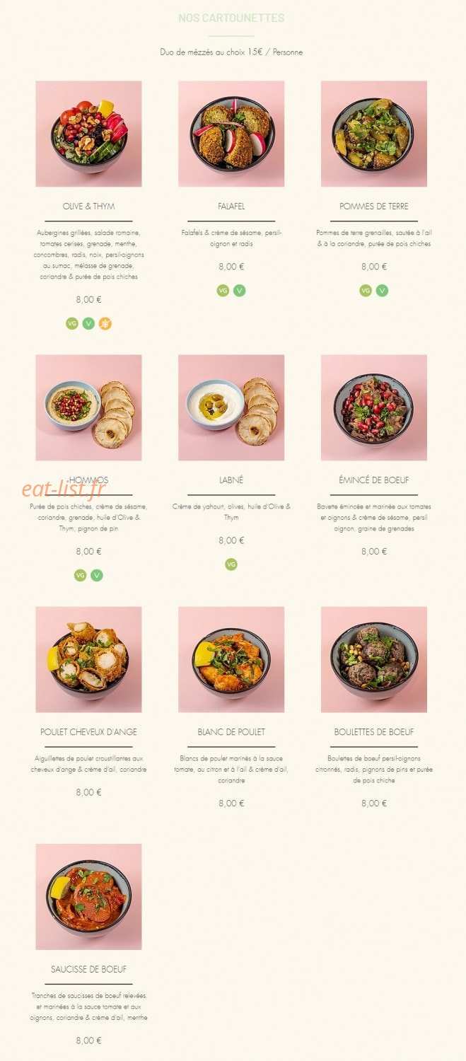 Olive & Thym — carte page 3
