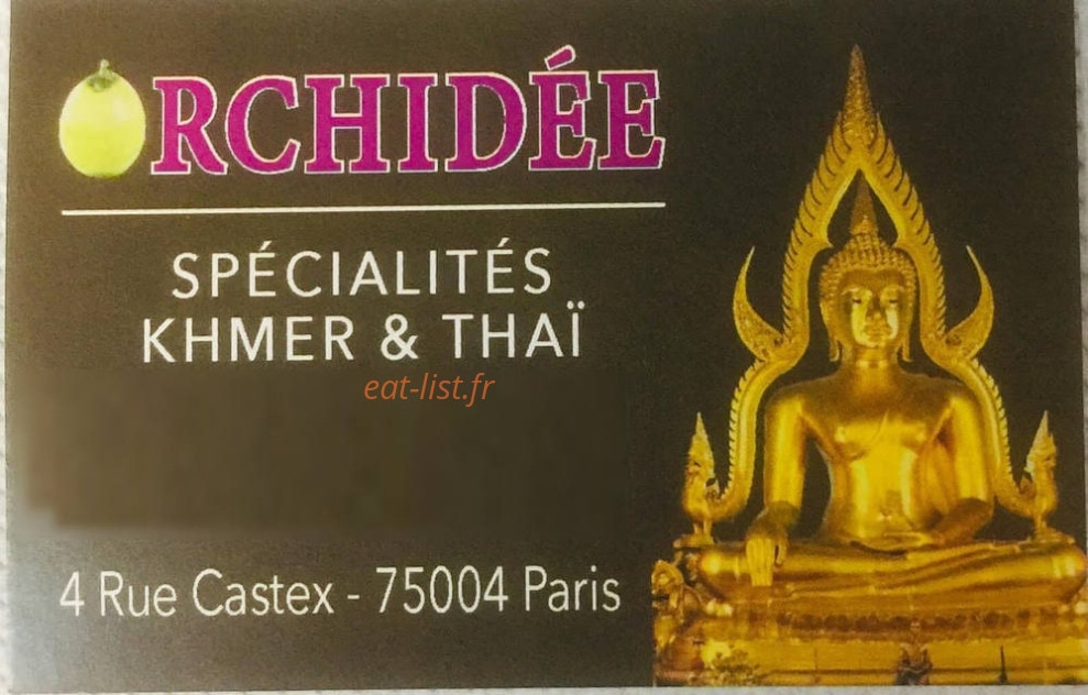 Orchidée Khmer & Thaï — carte page 1