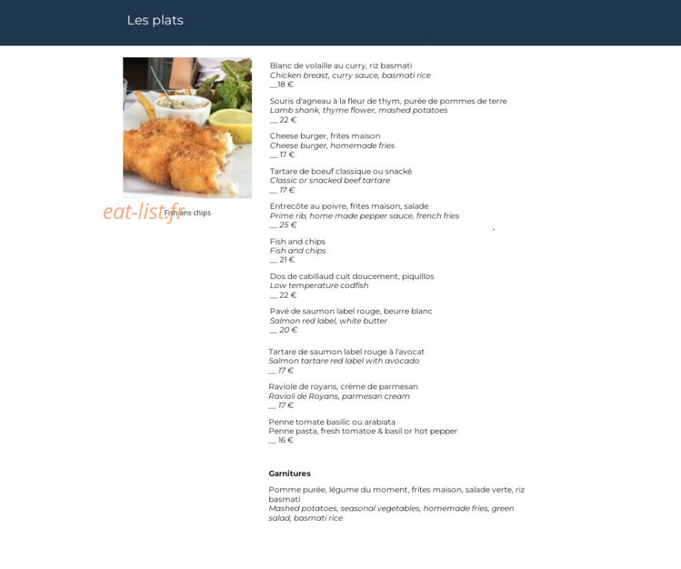 Pain d'Epices — carte page 2