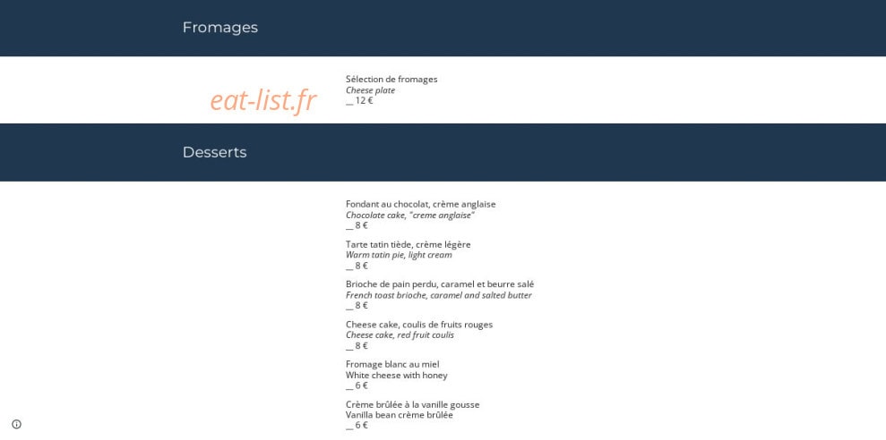 Pain d'Epices — carte page 5