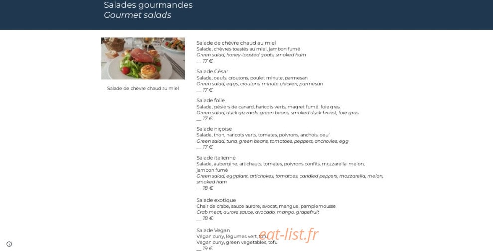 Pain d'Epices — carte page 3