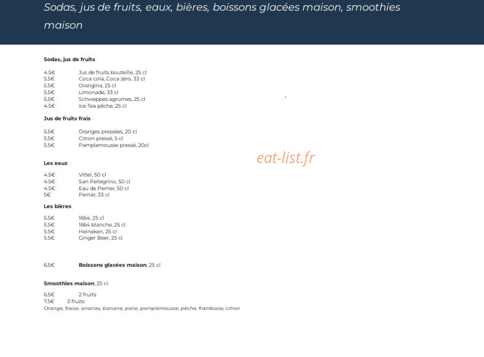 Pain d'Epices — carte page 10