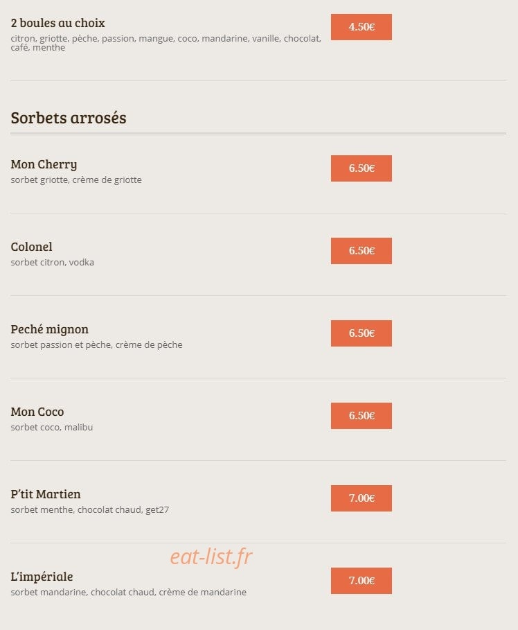 Pain Vin Fromages — carte page 9