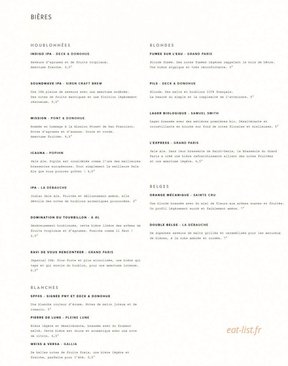Pny Burger — carte page 4