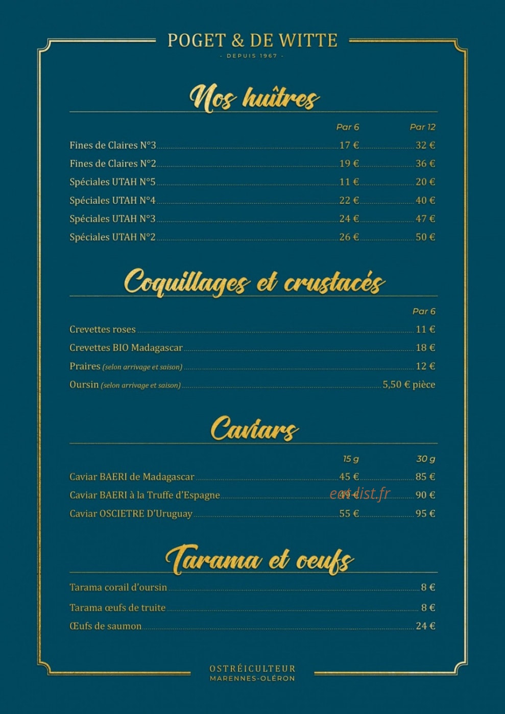 Poget & De Witte — carte page 1