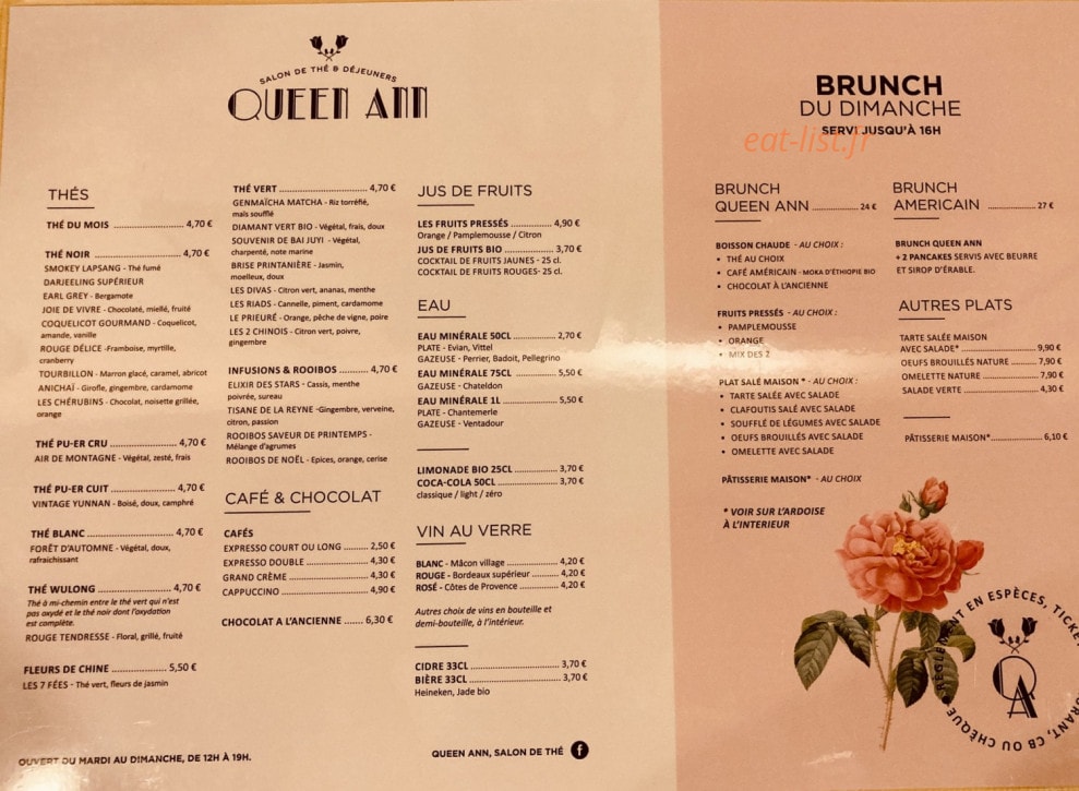 Queen Ann — carte page 2