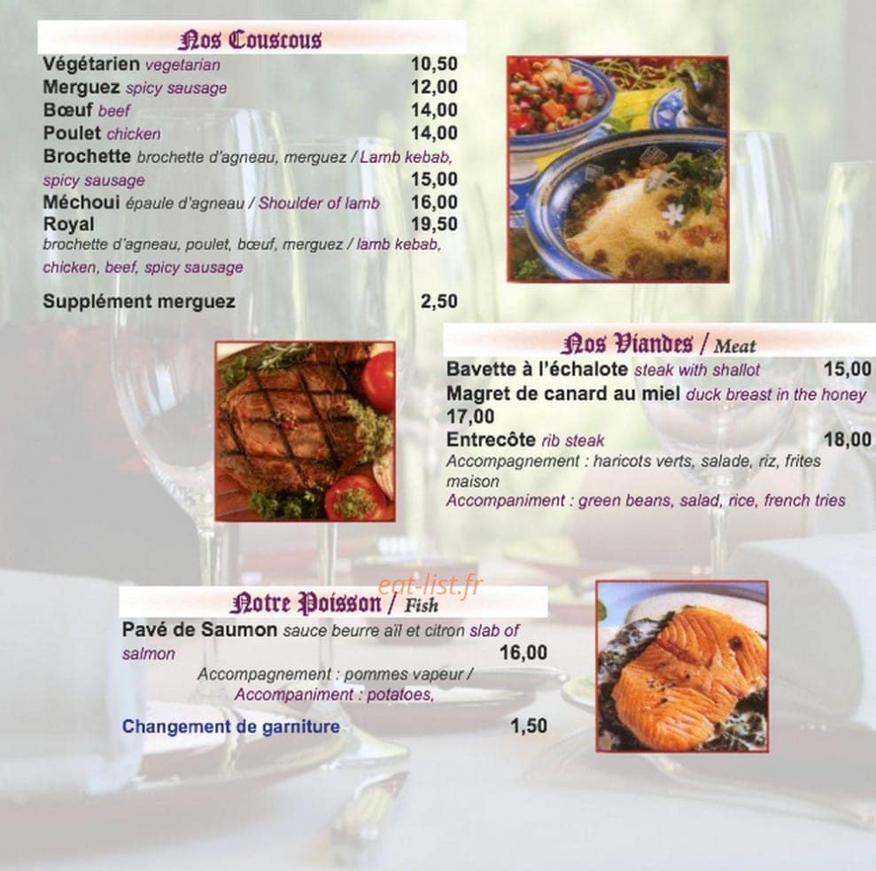 Restaurant bbo — carte page 3