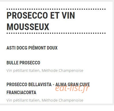 Restaurant  Italien 0039 — carte page 8