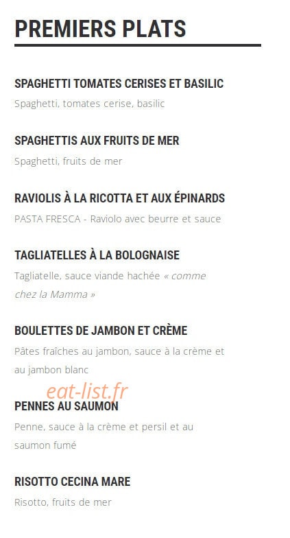 Restaurant  Italien 0039 — carte page 3