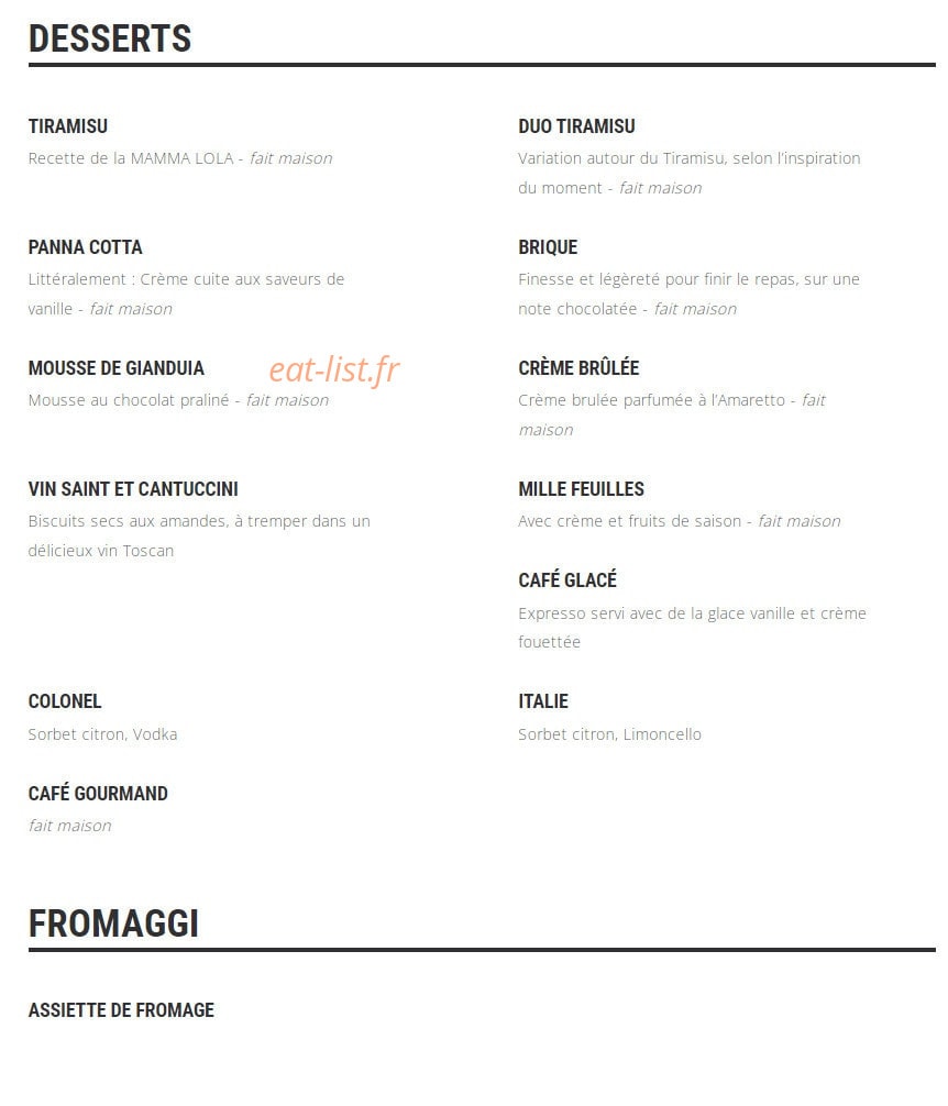 Restaurant  Italien 0039 — carte page 5