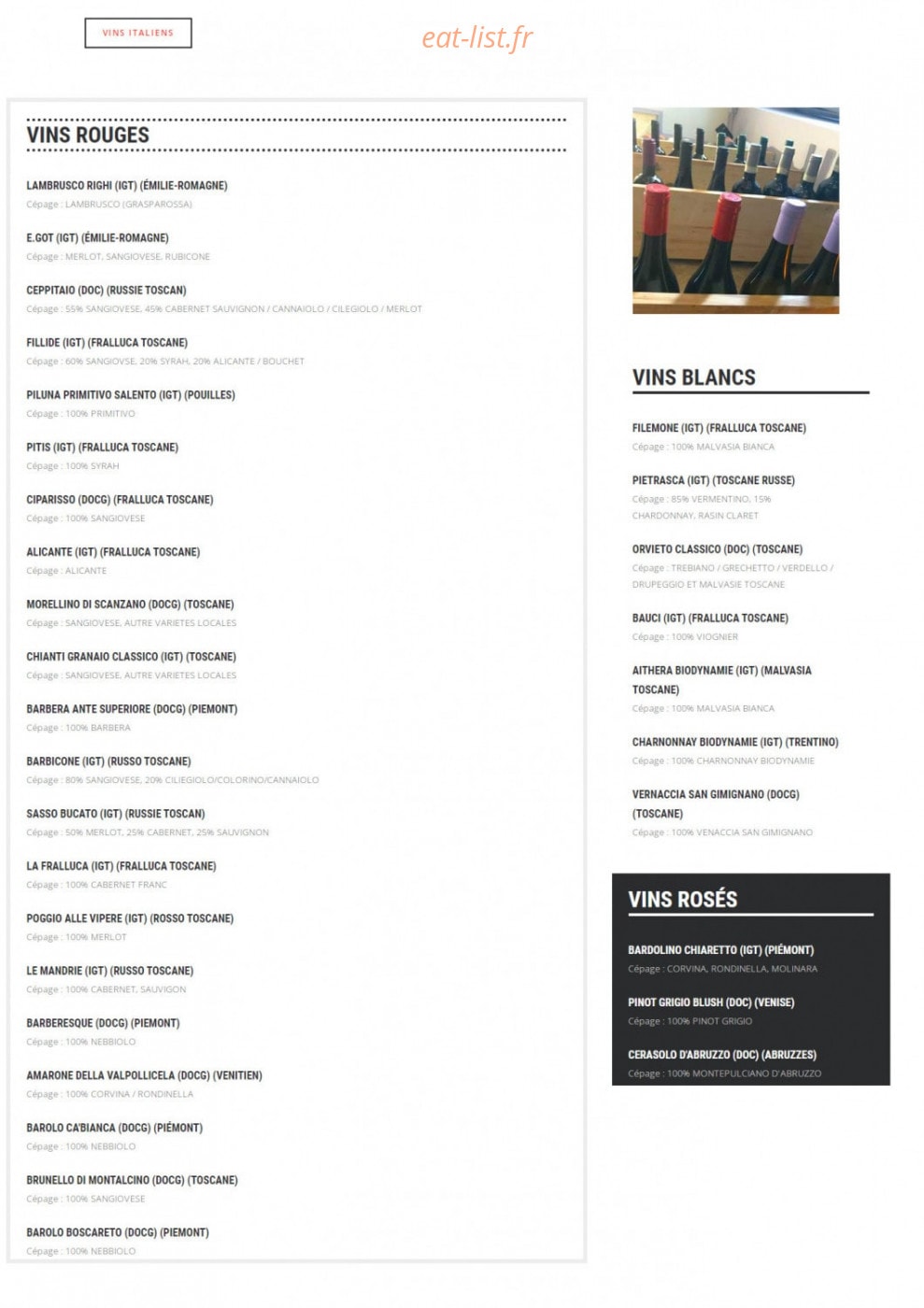 Restaurant  Italien 0039 — carte page 6