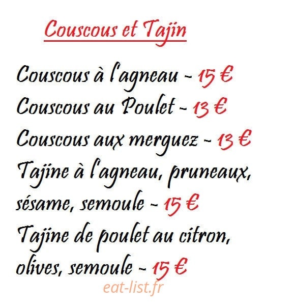 Saveur d'Atika — carte page 5