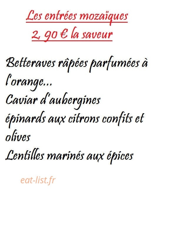 Saveur d'Atika — carte page 2
