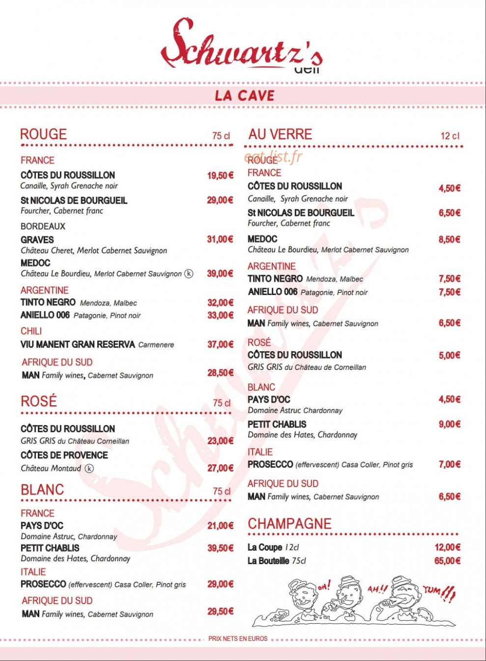 Schwartz's — carte page 5