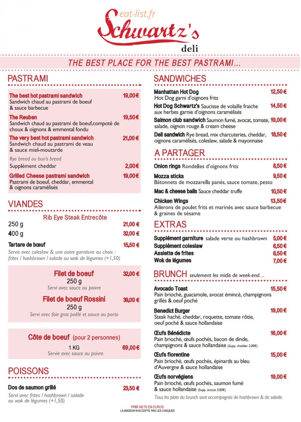 Schwartz's — carte page 2