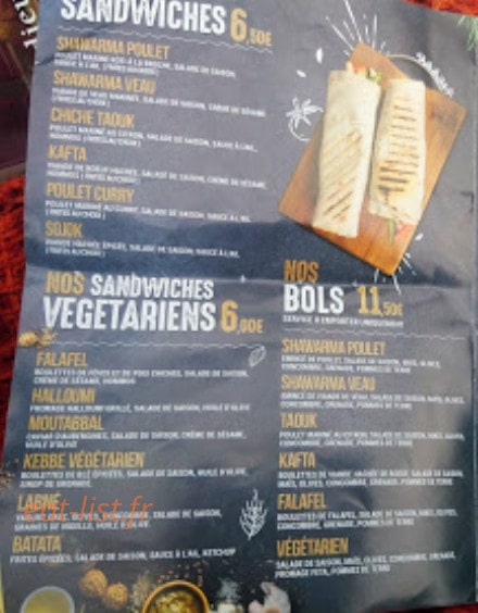 Shawarma lovers — carte page 3