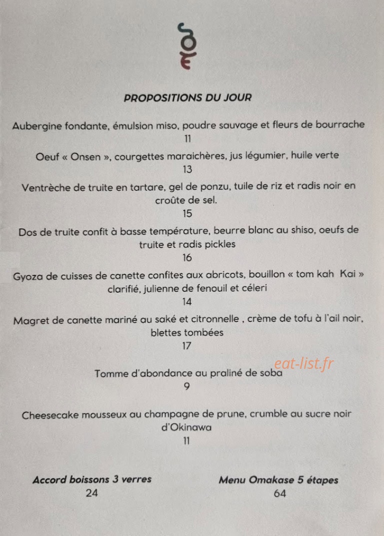 Soé — carte page 1