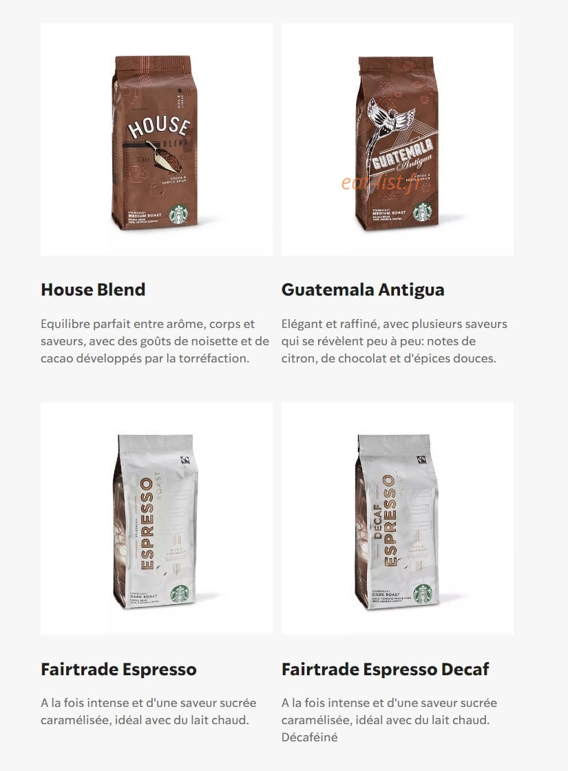 Starbucks Coffee — carte page 14
