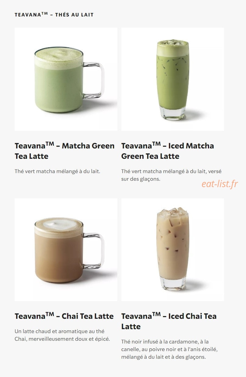 Starbucks Coffee — carte page 27