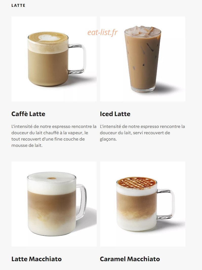 Starbucks Coffee — carte page 16