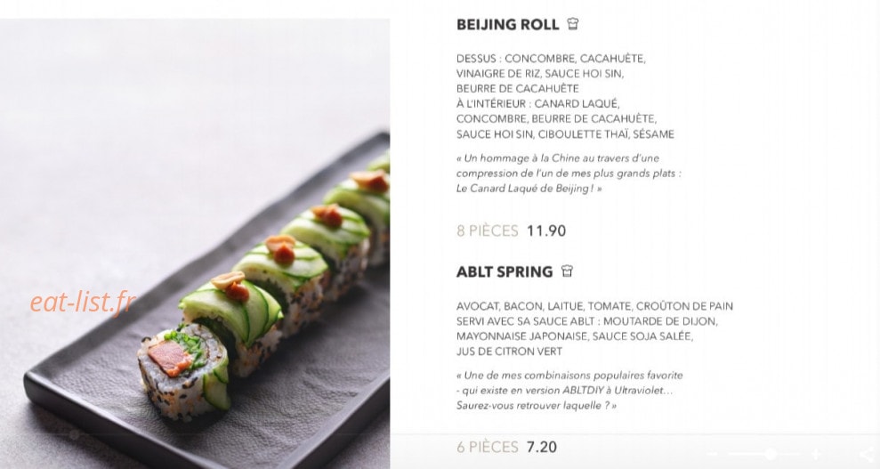 Sushi Shop — carte page 2