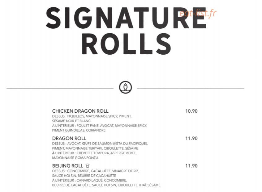Sushi Shop — carte page 26