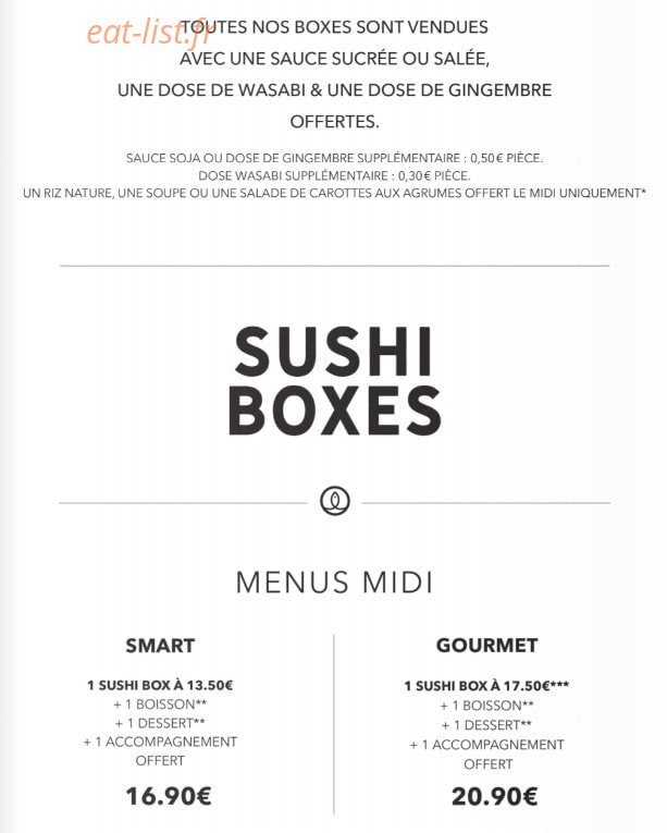Sushi Shop — carte page 8