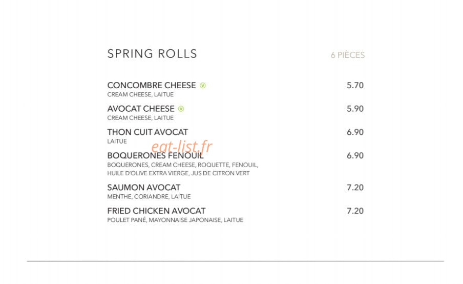 Sushi Shop — carte page 23