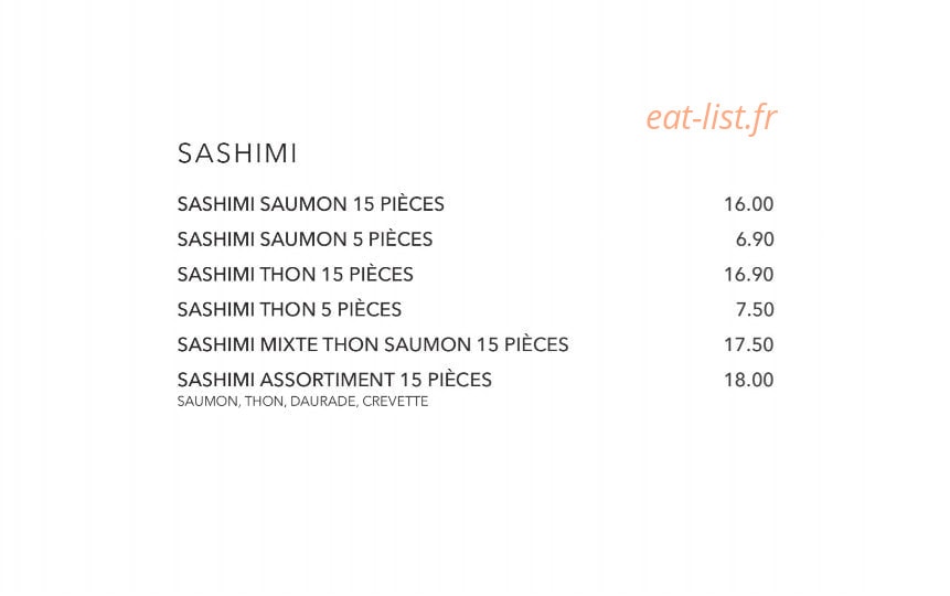 Sushi Shop — carte page 27