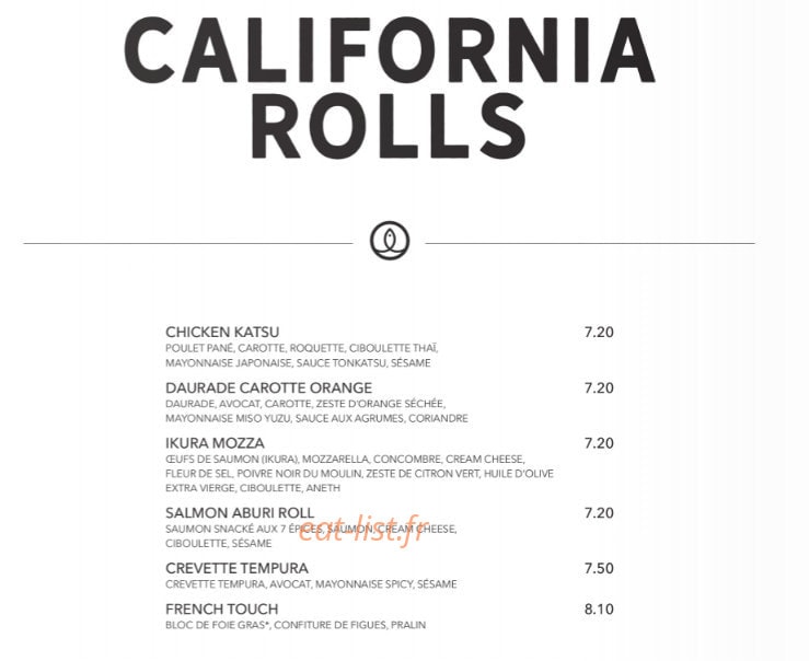 Sushi Shop — carte page 22