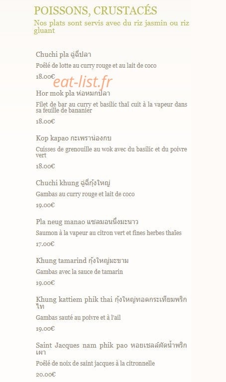 Tamarind — carte page 4