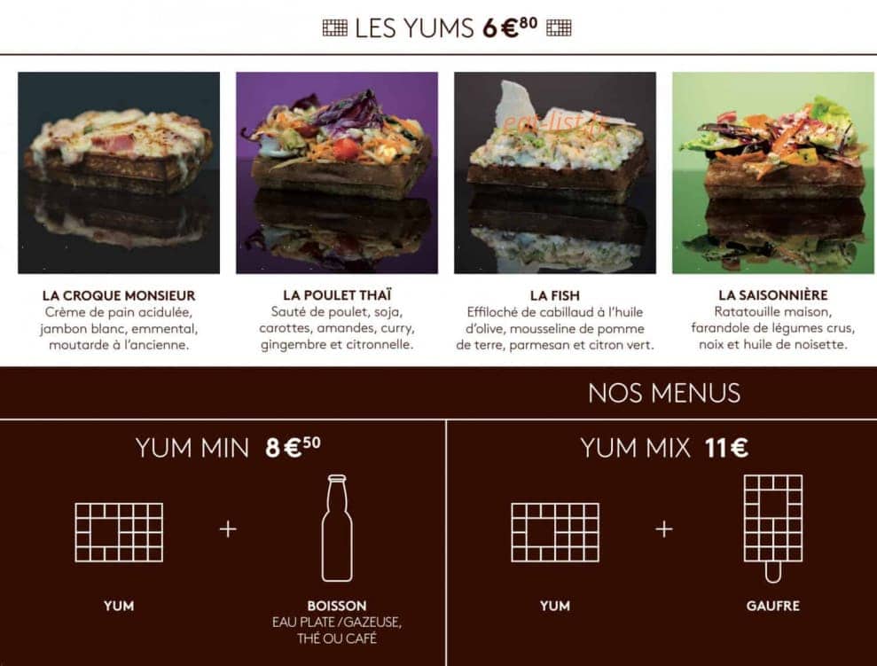 Yummy & Guiltfree — carte page 1