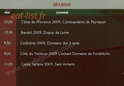 5ème Cru  — carte page 4