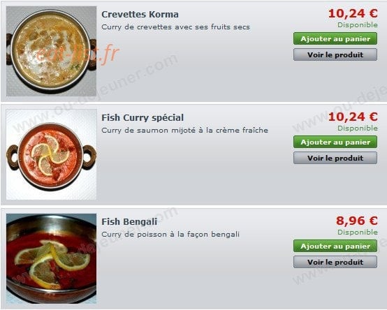 Allo Resto Indien — carte page 7