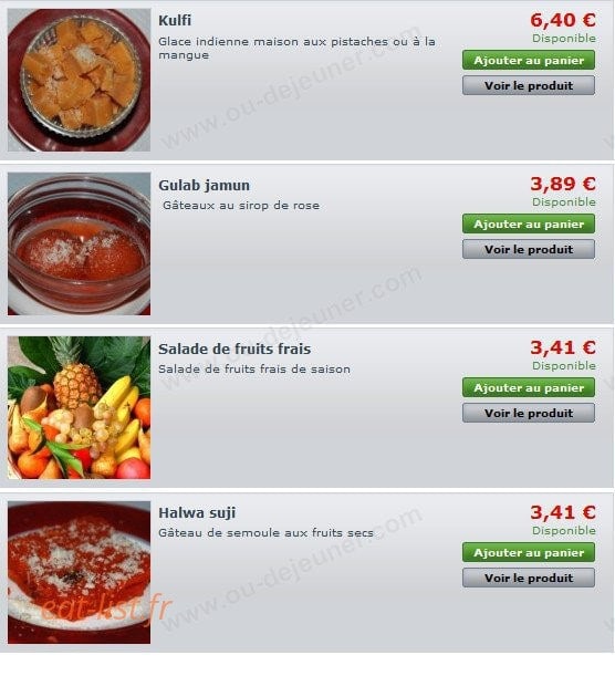 Allo Resto Indien — carte page 10