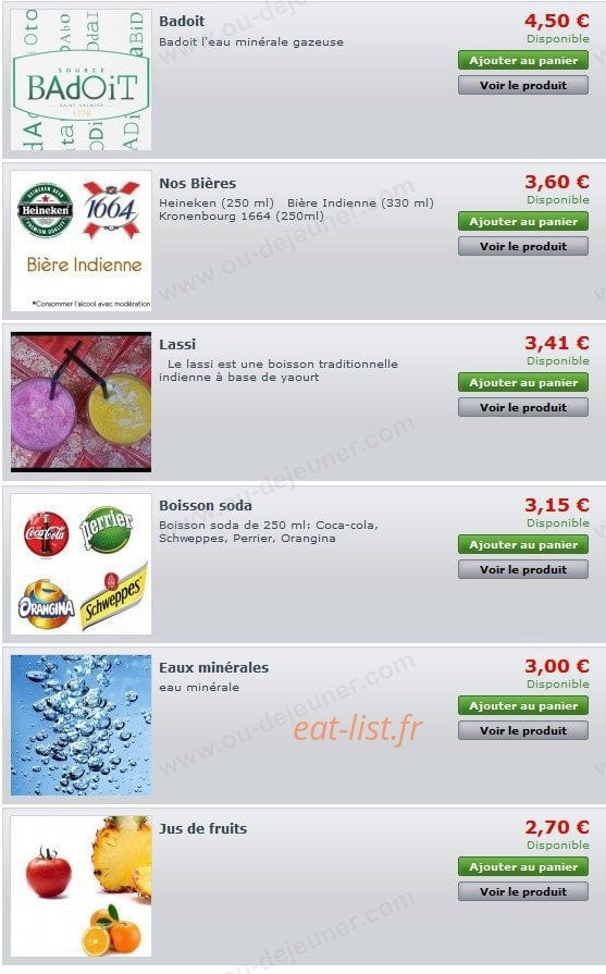 Allo Resto Indien — carte page 11