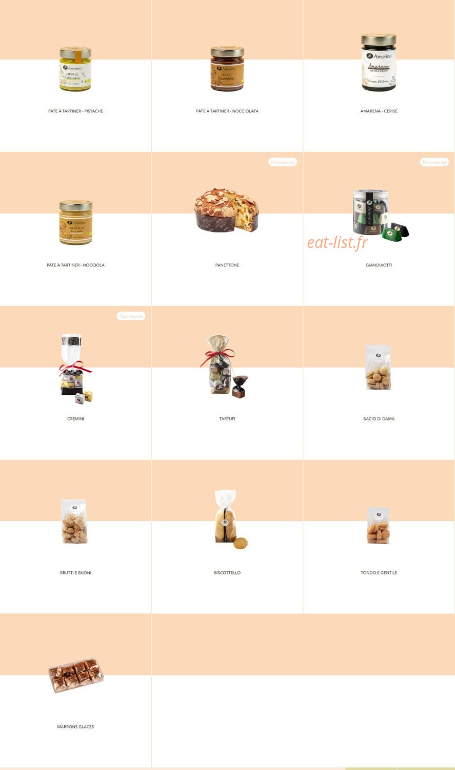 Amorino — carte page 9